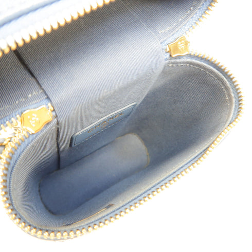 CHANEL Quilted CC GHW Classic Vanity Chain Shoulder Bag AP2084 Calfskin Blue