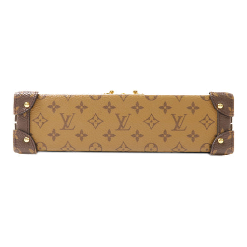 LOUIS VUITTON LV GHW Petite Malle Shoulder Bag M45960 Monogram Reverse Brown