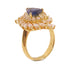 FINE JEWELRY 2.51ct Sapphire 1.61ct Diamond Ring 18K Yellow Gold US#6.5