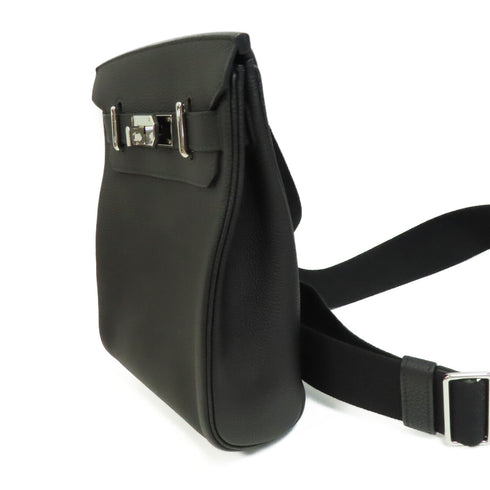 HERMES PHW Hac A Dos PM Shoulder Bag Togo Leather Noir/Black