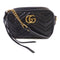 GUCCI GG GHW GG Marmont Mini Shoulder Bag Calfskin Leather 448065 Black
