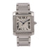 CARTIER Tank Francaise 2302 Automatic Watch Stainless Steel White
