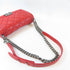 CHANEL Quilted CC Boy Chain Shoulder Bag Calfskin Leather Red