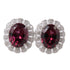 JEWELRY 4.255ct Garnet 0.25ct Diamond Earrings 18K White Gold