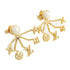 LOUIS VUITTON LV Cruiser Earrings M00601 Metal PVC Gold Tone Color White