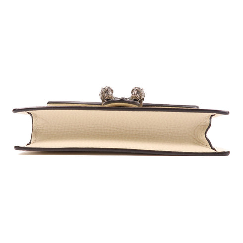 GUCCI GG SHW Dionysus Super Mini Shoulder Bag 476432 Calfskin Leather White