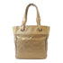CHANEL Quilted CC SHW Paris Biarritz Tote Bag Handbag PVC Coated Canvas Beige
