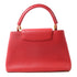 LOUIS VUITTON LV GHW Capucines 2 Way Shoulder Bag Handbag M43935 Calfskin Red