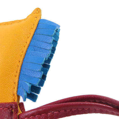 HERMES Rodeo MM Charm Swift Leather Yellow Blue