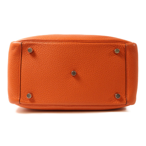 HERMES PHW Lindy 26 2 Way Bag Taurillon Clemence 93 Orange