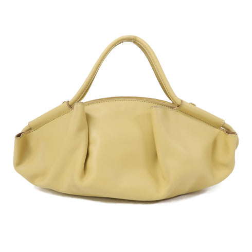 LOEWE GHW Paseo 2 Way Shoulder Bag Calfskin Leather Yellow