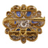 JEWELRY Sapphire Diamond Brooch 18K Yellow Gold