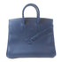 HERMES PHW Birkin 25 Hand Bag Swift Leather Navy Blue