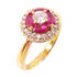 FINE JEWELRY 0.81ct Ruby 0.88ct Diamond Ring US#8.75 18K Yellow Gold