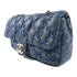 CHANEL CC SHW Chain Shoulder Handbag Nylon Blue