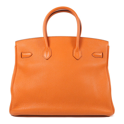 HERMES GHW Birkin 35 Hand Bag Togo Leather