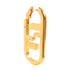 FENDI GHW Small O'Lock Earrings Metal Gold Tone Color