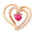 FINE JEWELRY 0.47ct Ruby 0.33ct Diamond Pendant Top 18K Rose Gold