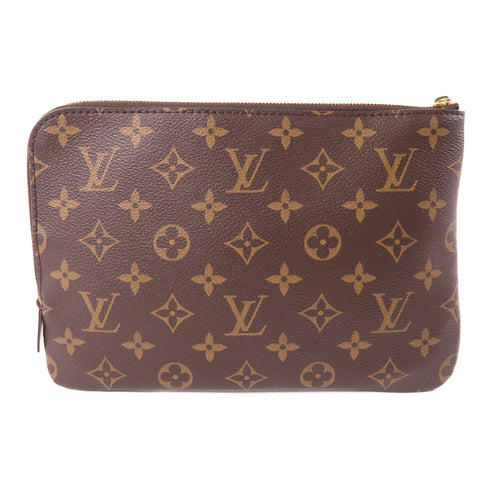 LOUIS VUITTON LV Etui Voyage PM Clutch Bag Pouch M44148 Monogram Brown