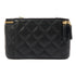 CHANEL Quilted CC Chain Shoulder Bag Lambskin Leather Black