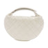 CHANEL Quilted CC GHW Pouch Chain Clutch AP3943 Leather White