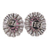 JEWELRY 4.255ct Garnet 0.25ct Diamond Earrings 18K White Gold