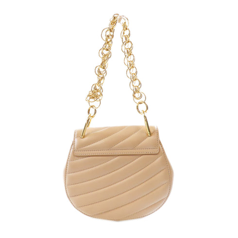 Chloe GHW Drew Bijou 2 Way Shoulder Handbag CHC18US107 Calfskin Leather Beige