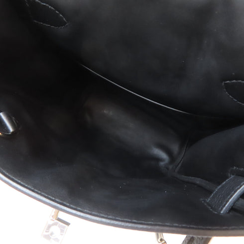 HERMES PHW Hac A Dos PM Backpack Rucksack Togo Leather Noir Black