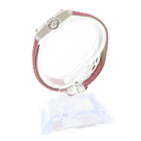 CARTIER Tank Anglaise Quartz Movement Wrist watch 18K White Gold Silver #14.5cm