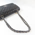 CHANEL Quilted CC SHW Classic Flap 25cm Chain Shoulder Bag A01112 Lambskin Black