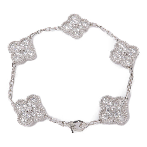 Van Cleef & Arpels Vintage Alhambra Bracelet VCARA41500 18K White Gold/Diamond