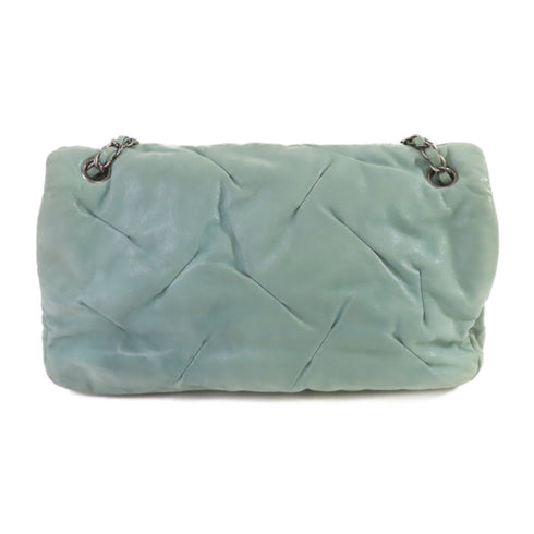 CHANEL CC SHW Chain Shoulder Bag Calfskin Leather Green