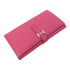 HERMES PHW Bearn Long Wallet Chevre Leather Pink