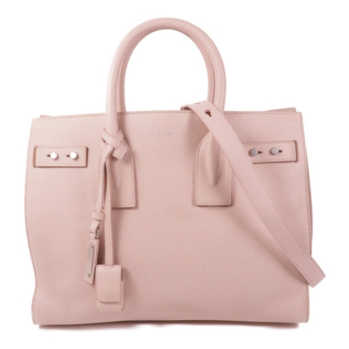SAINT LAURENT YSL SHW Sac De Jour 2 Way Bag 464960 Calfskin Leather Pink