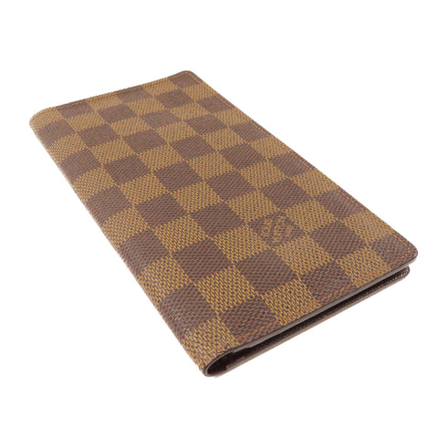 LOUIS VUITTON LV Porte Valenrs Wallet Long Wallet N61823 Damier Ebene Brown