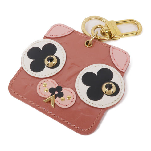 LOUIS VUITTON LV GHW Key Ring M68217 Metal/Leather Brown/Pink/White/Black