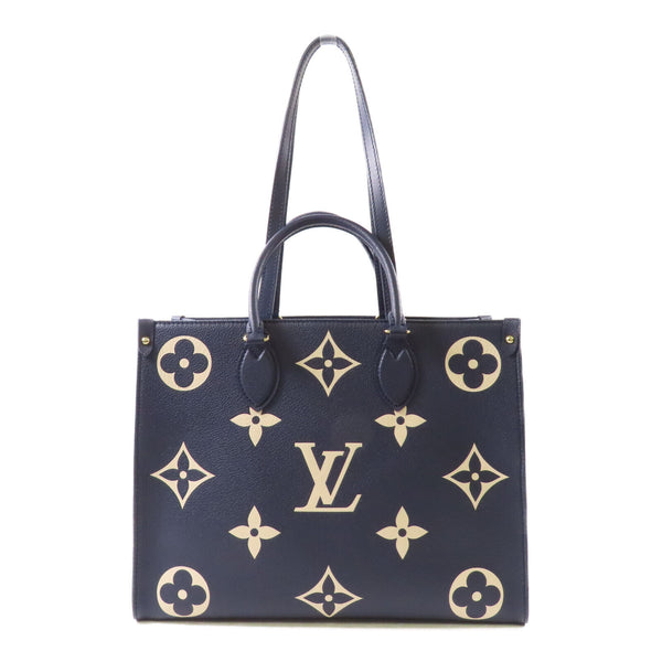 LOUIS VUITTON LV GHW OnTheGO 2 Way Bag M45495 Monogram Empreinte Navy
