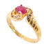 Fine Jewelry Ruby Diamond Ring US#5 18K Yellow Gold