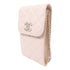 CHANEL Quilted CC GHW Chain Phone Shoulder Bag Lambskin Leather Beige