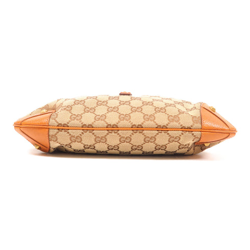 GUCCI GG GHW Shoulder Bag 120888 Canvas/Calfskin Leather
