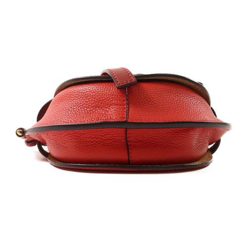 LOEWE GHW Gate Mini Shoulder Bag Crossbody Calfskin Leather Red
