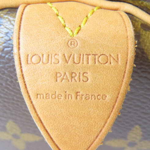 LOUIS VUITTON LV GHW Speedy 30 Handbag Boston Bag M41526 Monogram Brown v7