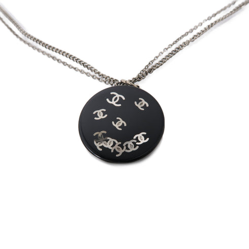 CHANEL CC Necklace 12/A PVC Black