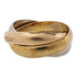 CARTIER Trinity Ring 18K Yellow White Pink Gold Cartier#48 US#4.5