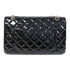 CHANEL Quilted CC SHW 2.55 Chain Shoulder Bag Patent Leather Black