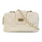 CHANEL Quilted CC 2.55 Chain Shoulder Bag Calfskin Leather White
