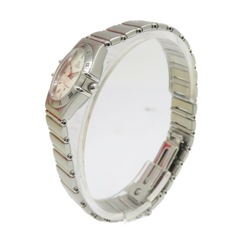 OMEGA Constellation Quartz Wristwatch 1572300 Stainless Steel Beige #17.25cm