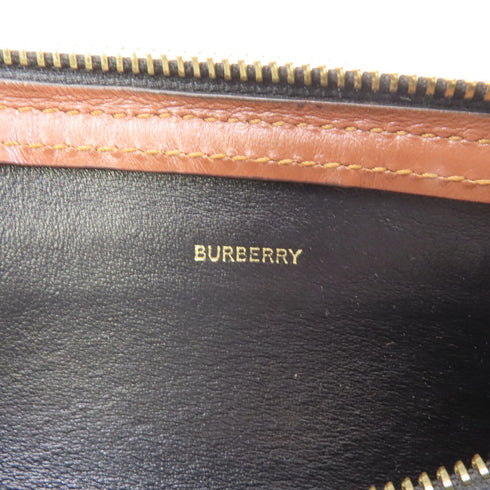 BURBERRY GHW Barrel 2 Way Shoulder Bag 8020170 Coated Canvas Brown