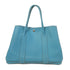 HERMES PHW Garden Party PM Tote Bag Handbag Negonda Leather Turquoise