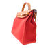 HERMES PHW Herbag PM 2 Way Shoulder Bag Canvas Leather Rouge Tomate